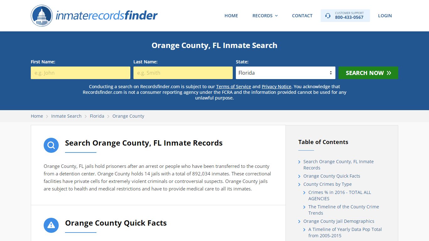 Orange County, FL Inmate Lookup & Jail Records Online